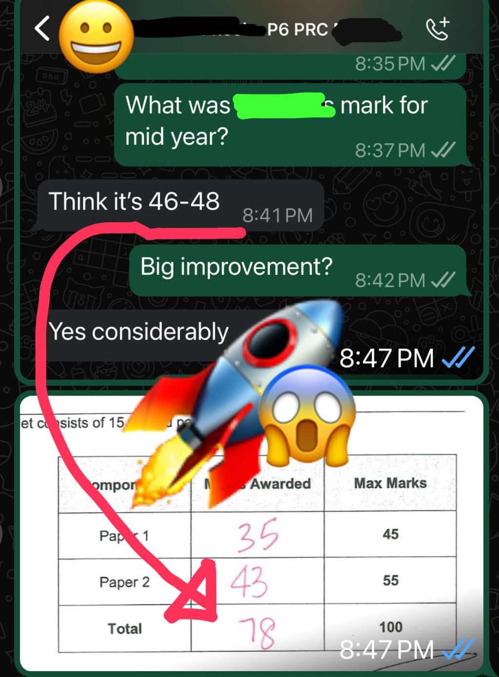 Original parent or student feedback 3