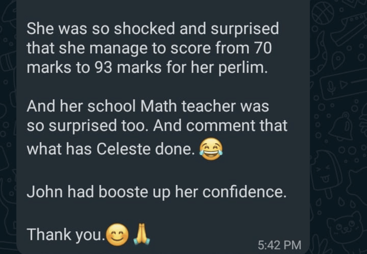 Original parent or student feedback 2